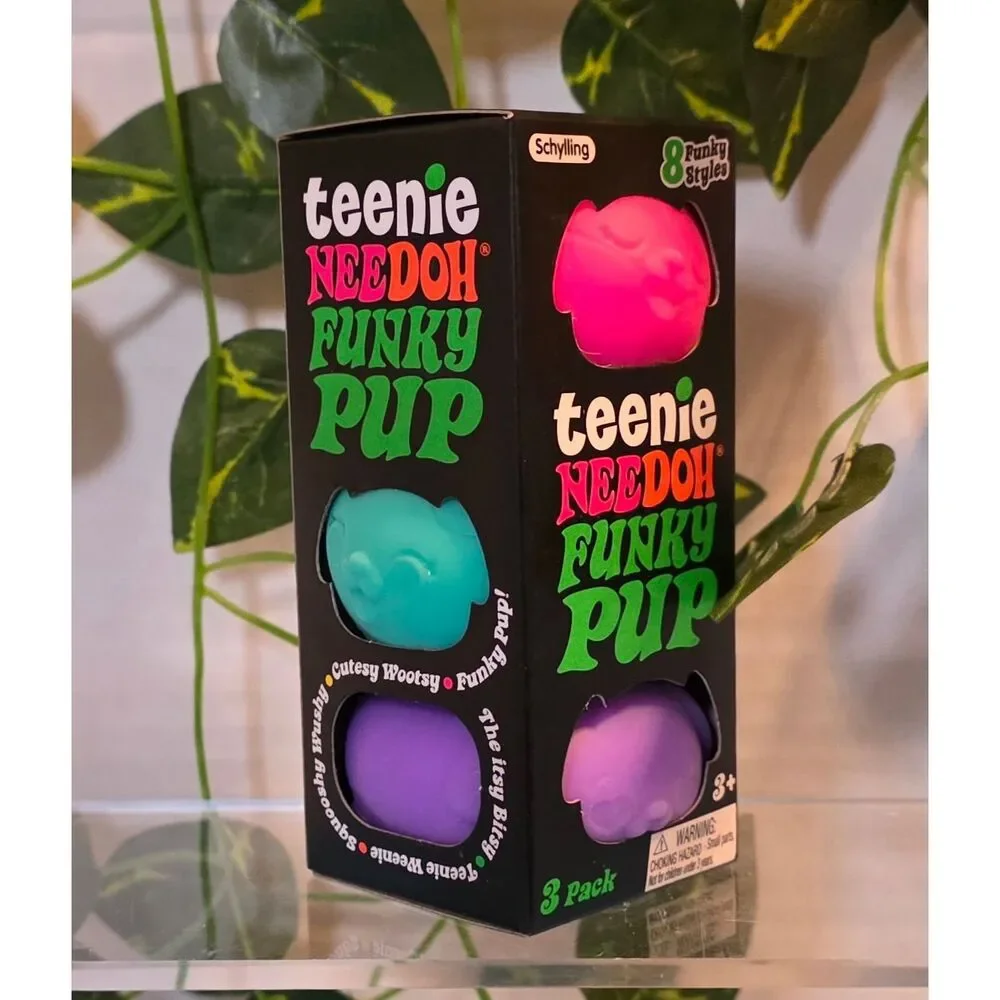 NeeDoh Teenie FUNKY PUPS 3pk